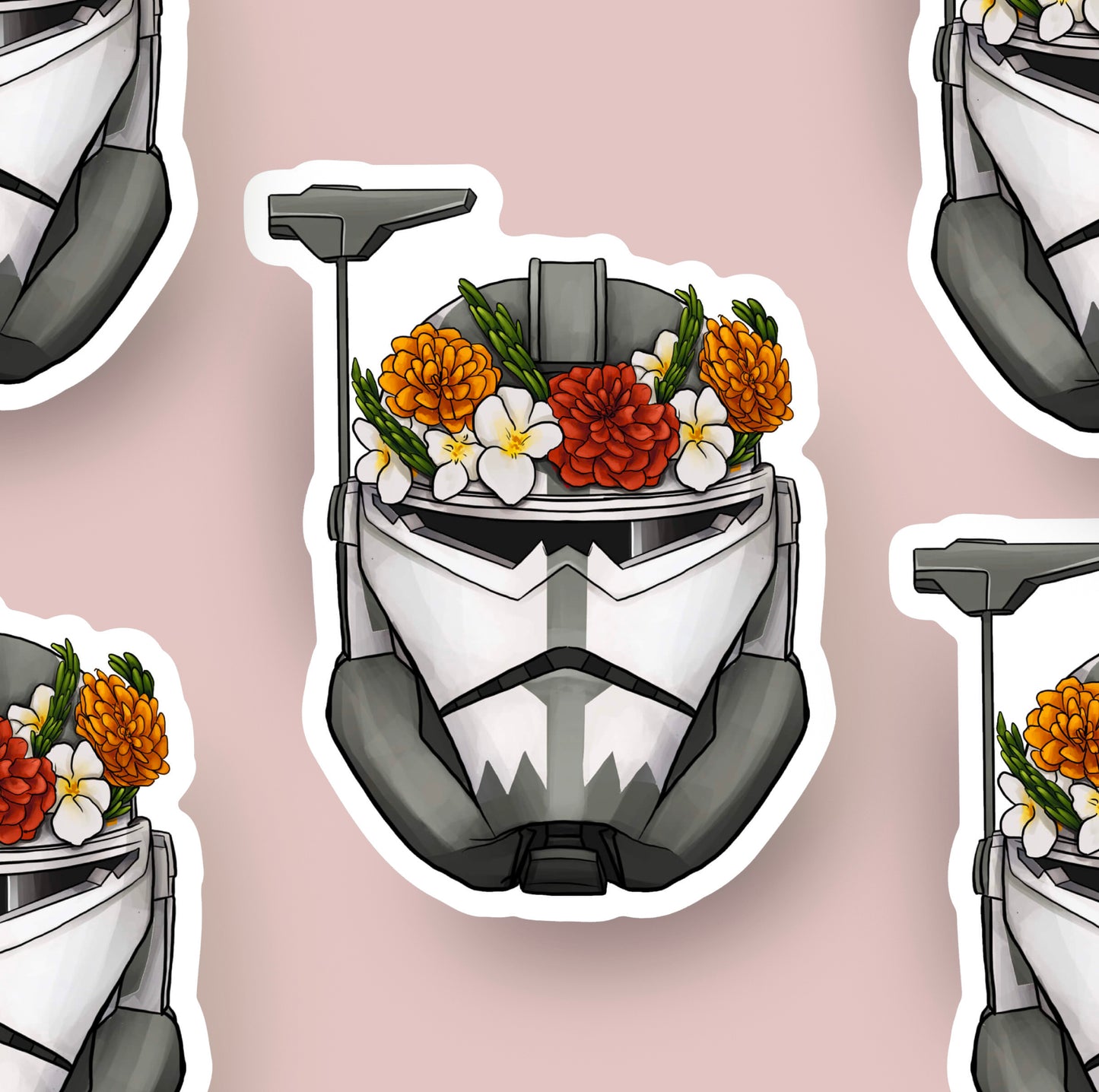 Flower Crown Wolffe Sticker