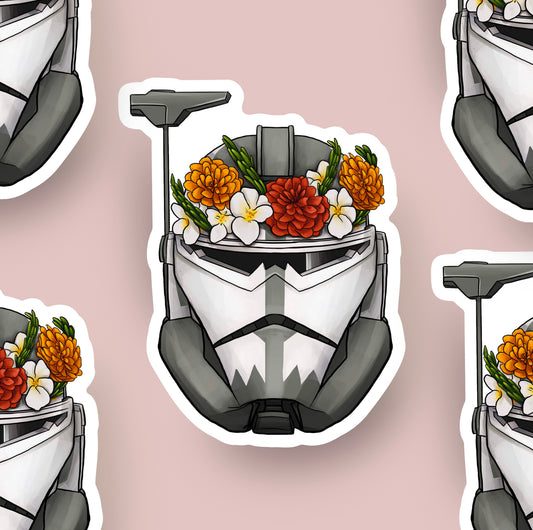 Flower Crown Wolffe Sticker