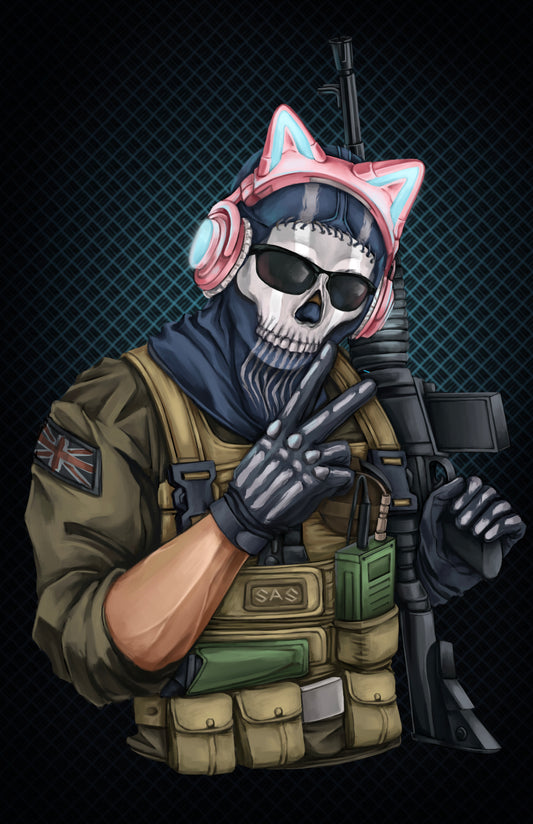 Gamer Ghost Print