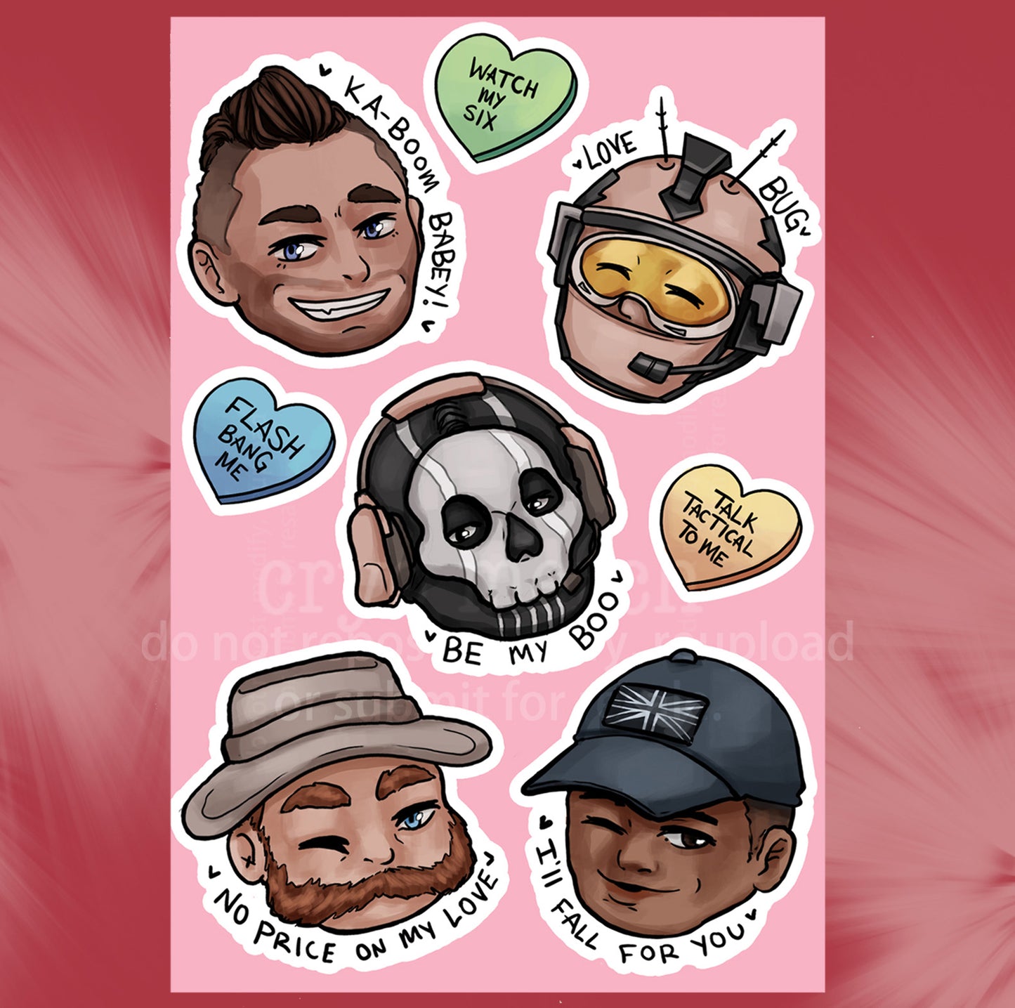 141 Valentines Sticker Sheet