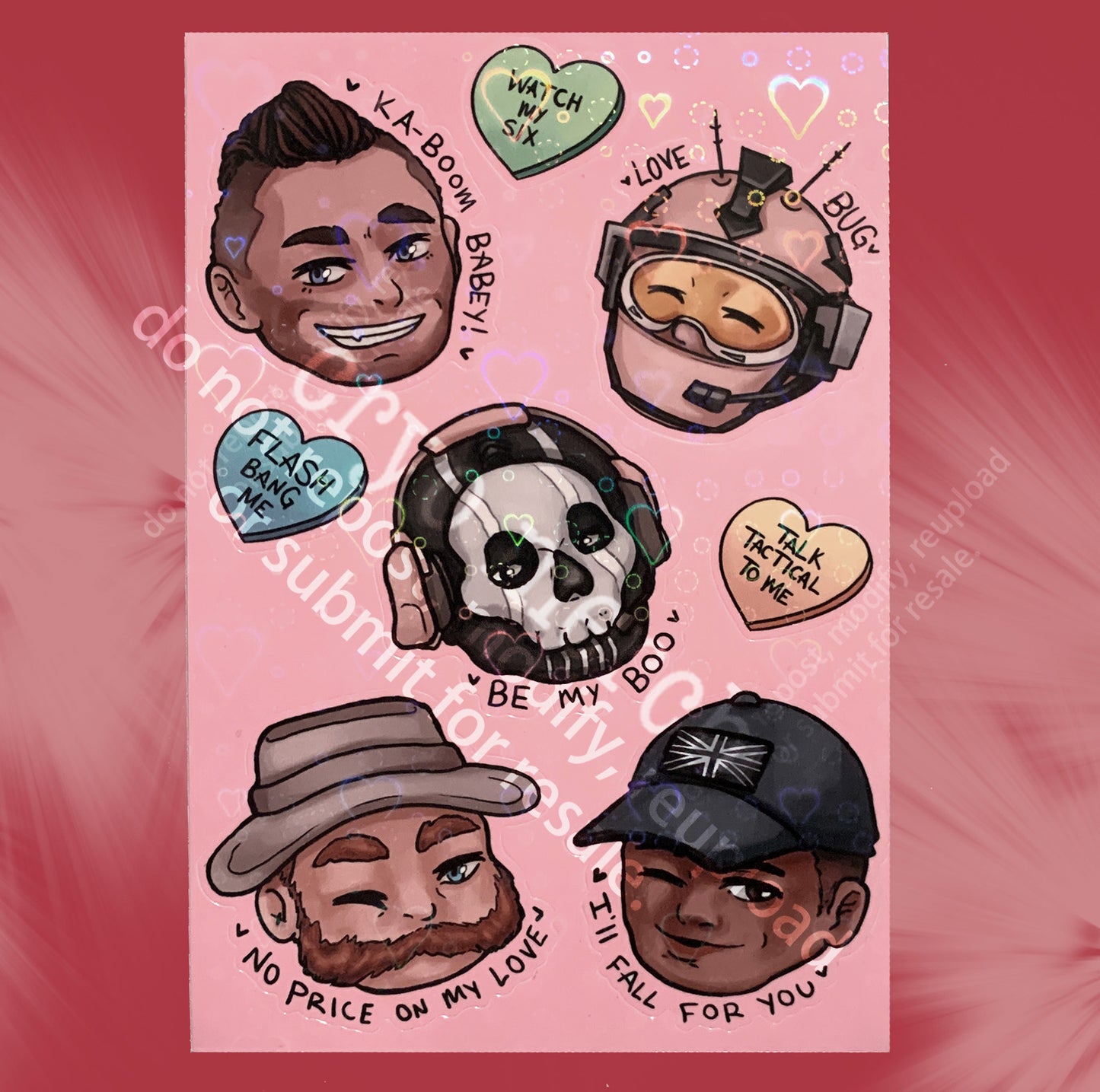 141 Valentines Sticker Sheet