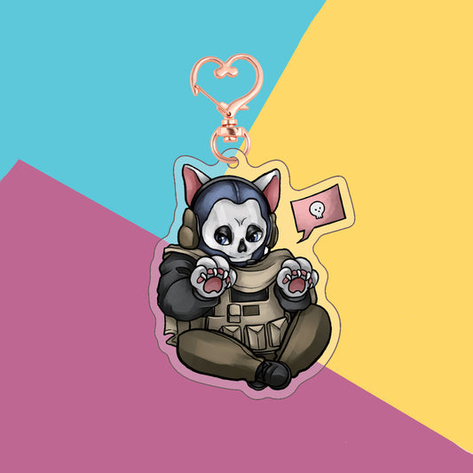 Kitty Ghost Keychain