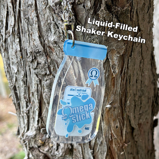 Omega Slick Liquid-Filled Keychain