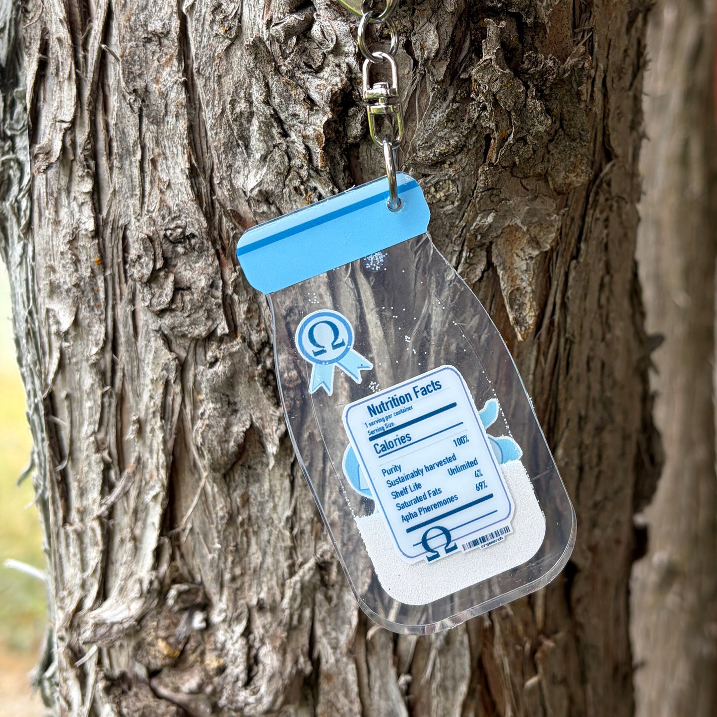 Omega Slick Liquid-Filled Keychain