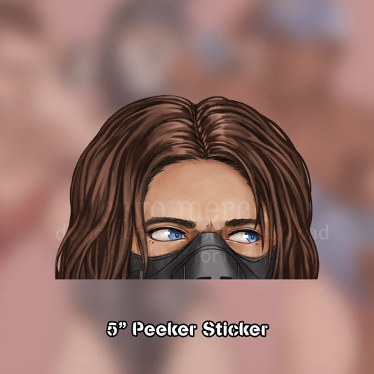 Bucky Peeker Sticker