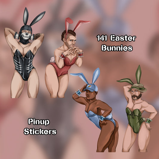141 Bunny Pinup Stickers