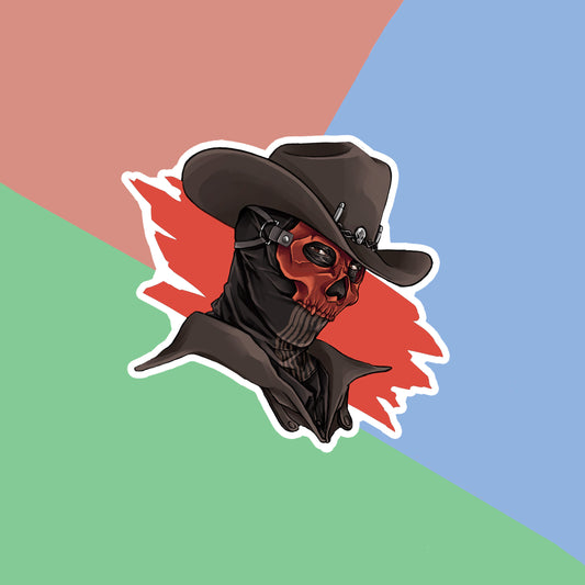 Cowboy Ghost Sticker