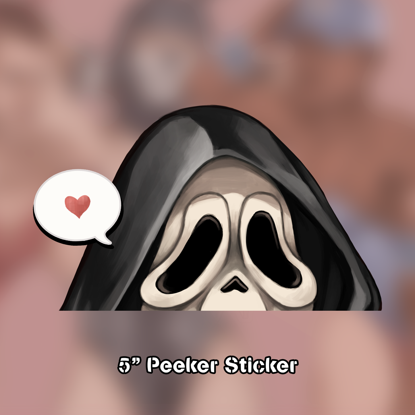 Ghostface Peeker Sticker