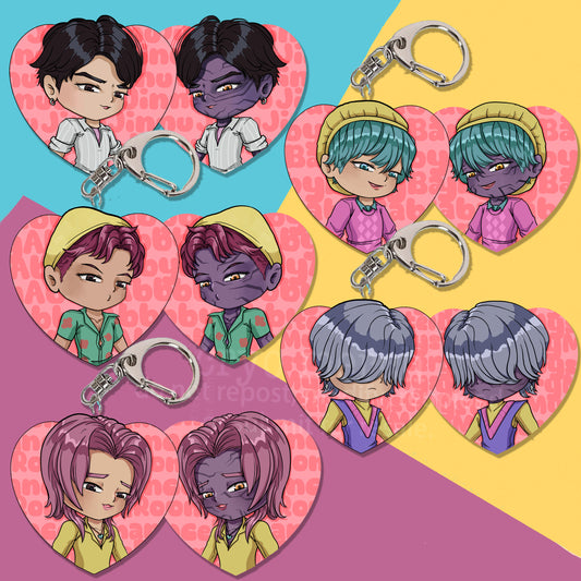 Preorder: Saja Boys Double-Sided Keychains