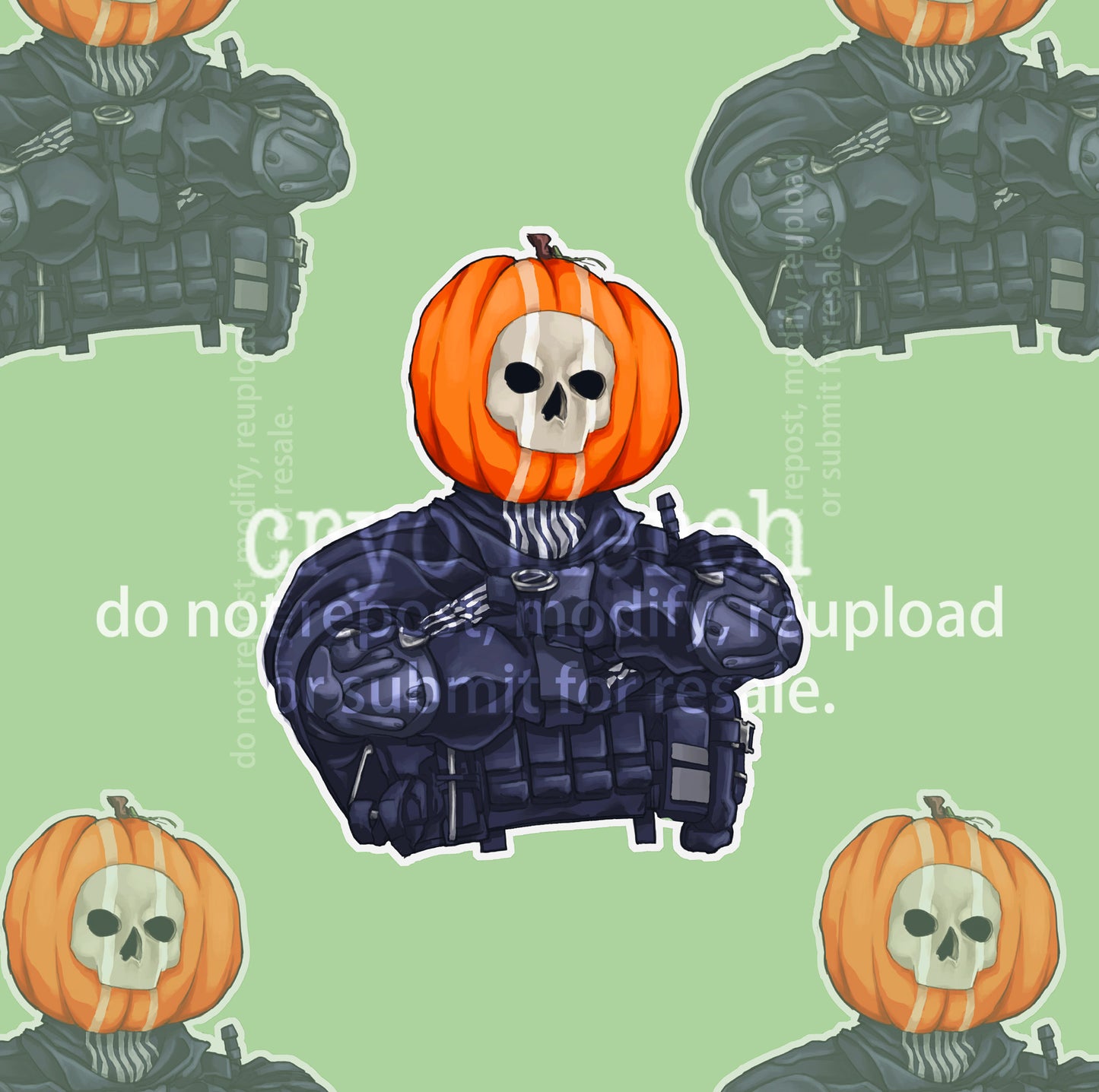 Pumpkin Ghost Sticker