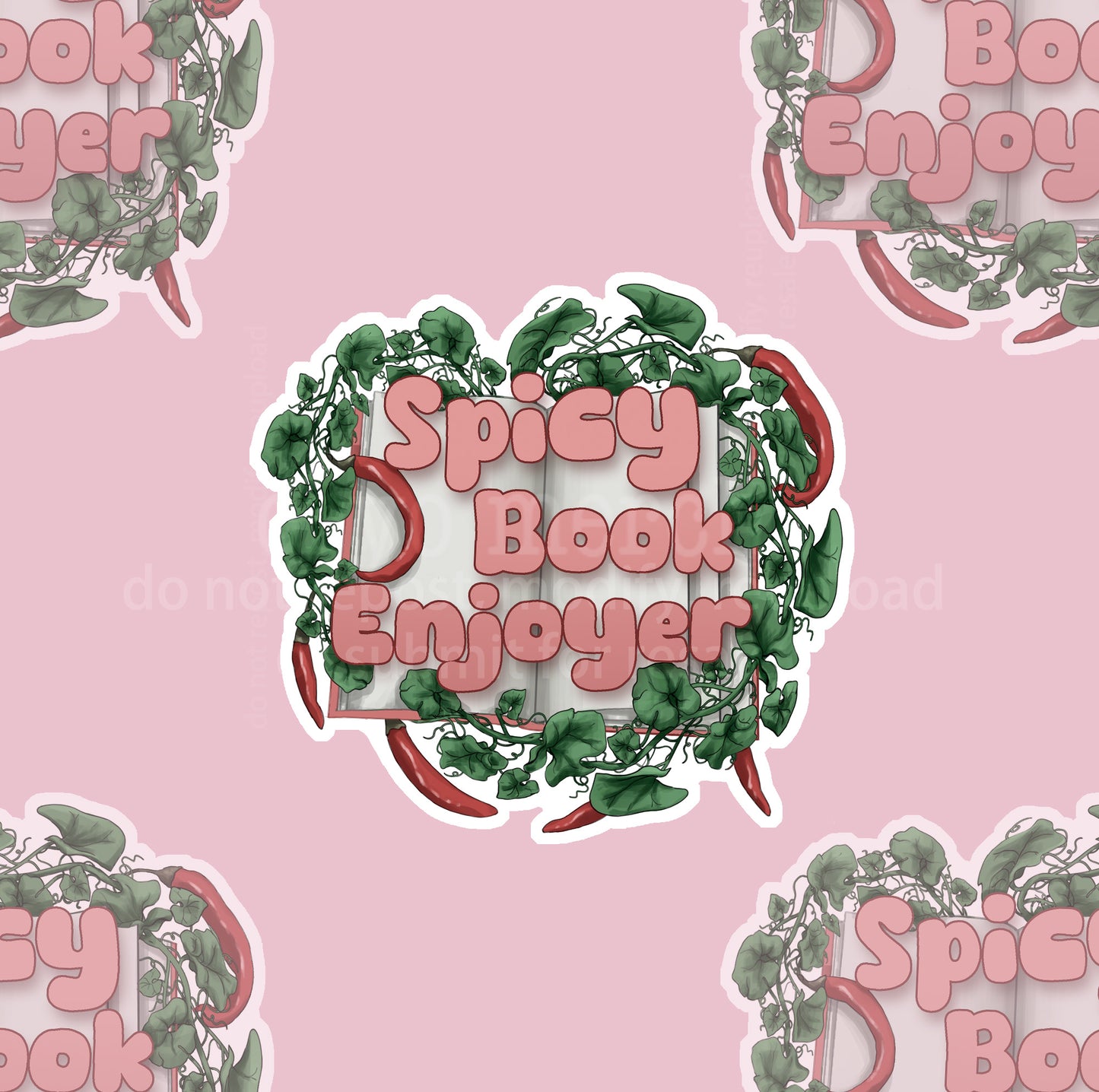 Spicy Book Enjoyer Sticker