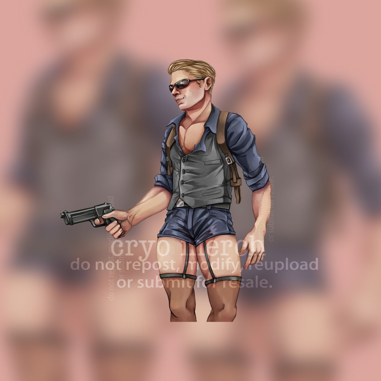 Wesker Pinup Sticker